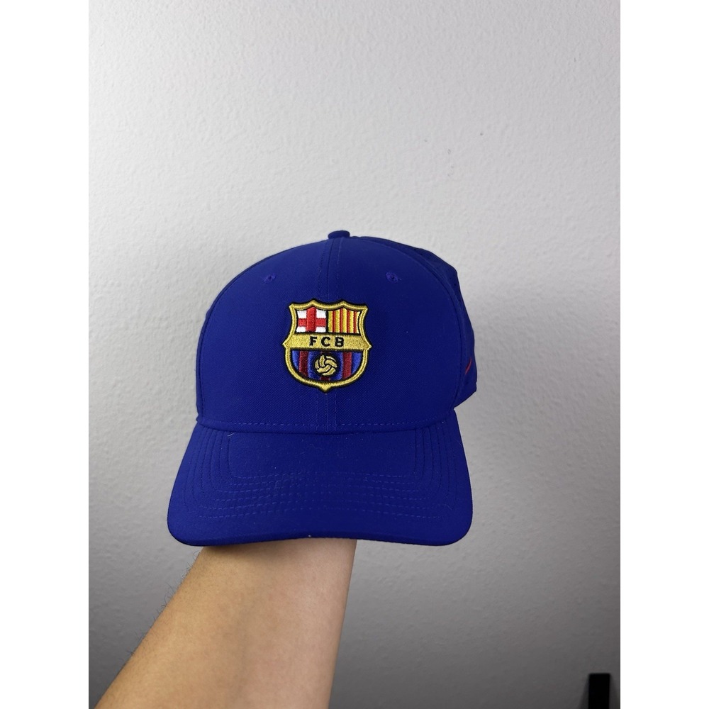 Nike True Barcelona FC Hat Cap Snapback One Size Soccer Blue Logo Adjustable